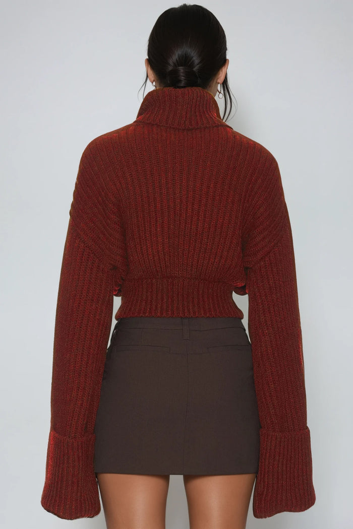 Delfim High Neck Knit Top