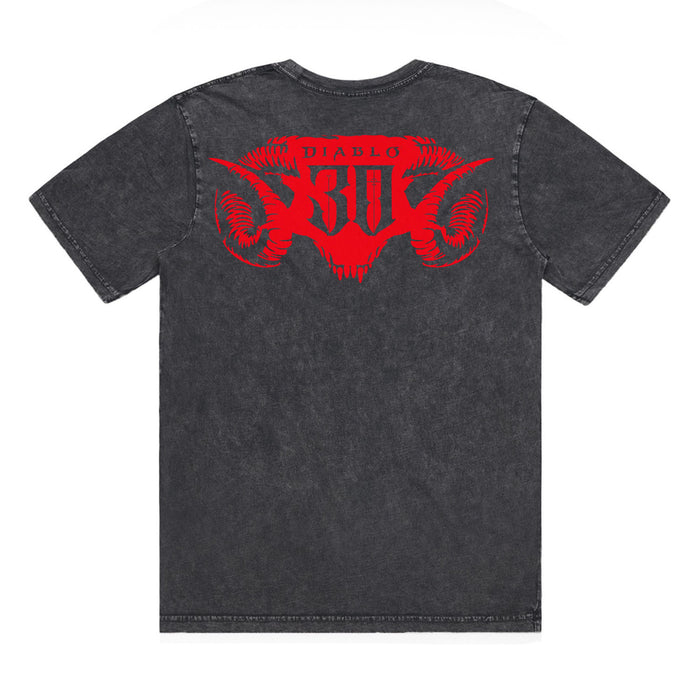 Diablo 30th Anniversary Grey T-Shirt - Back View