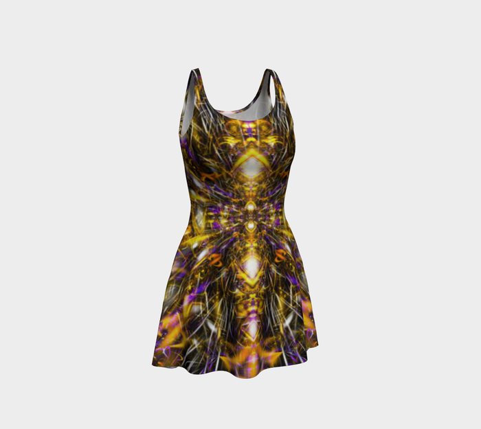 Diamonds and Thunderbolts Fitted Flare Dress