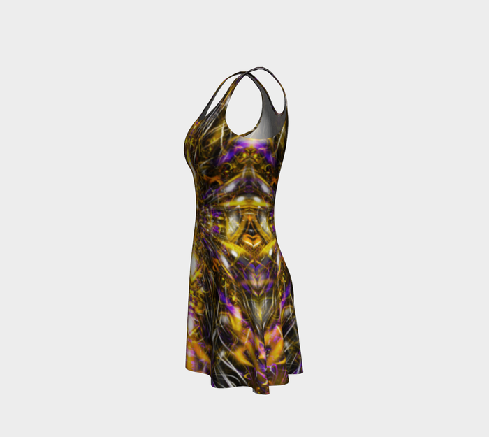 Diamonds and Thunderbolts Fitted Flare Dress