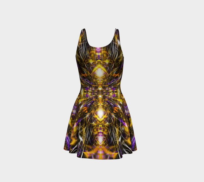 Diamonds and Thunderbolts Fitted Flare Dress