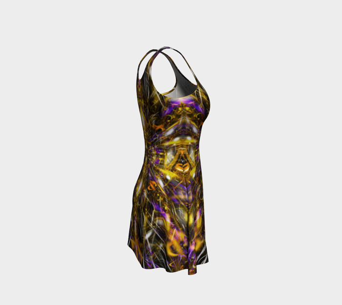 Diamonds and Thunderbolts Fitted Flare Dress