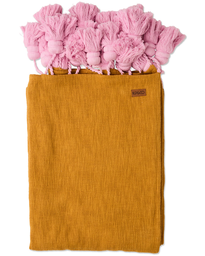 Dijon Rose Tassel Throw