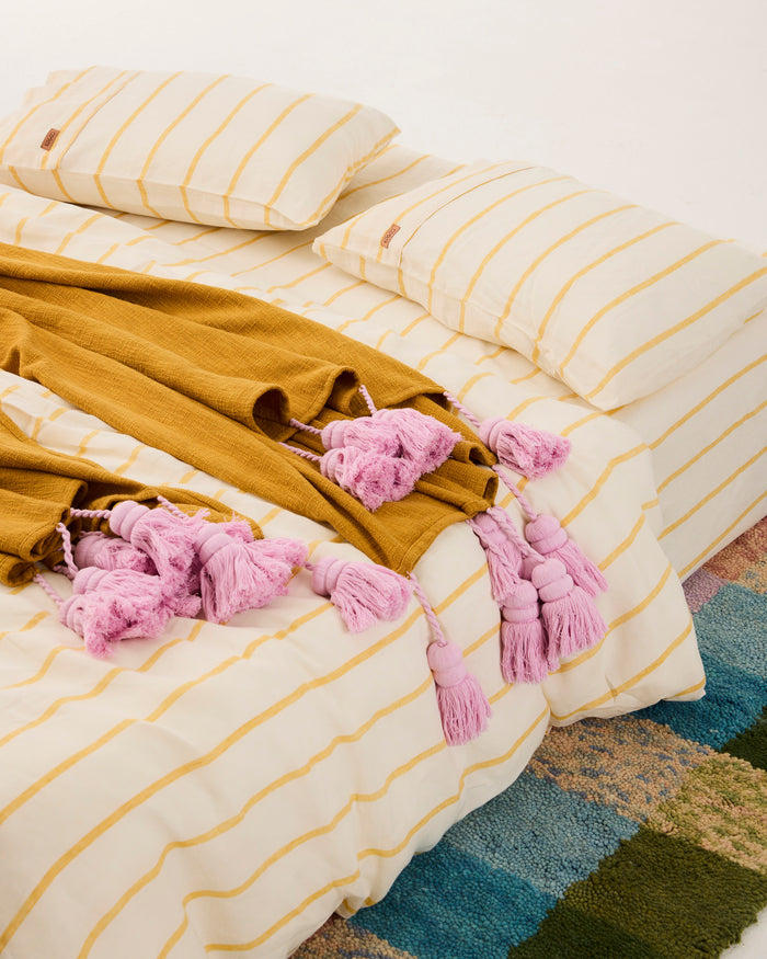 Dijon Rose Tassel Throw
