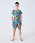 Dinosaur Roar Kids Organic Cotton Short Sleeve Tee & Short Pyjama Set