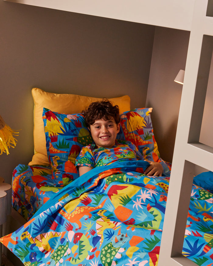 Dinosaur Roar Organic Cotton Quilt Cover