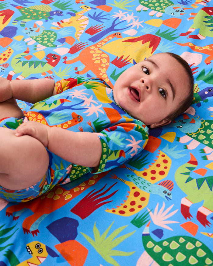 Dinosaur Roar Organic Short Sleeve Romper