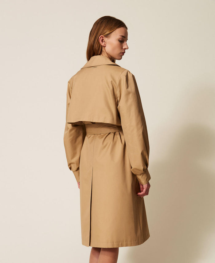 Double-Breasted Gabardine Trench Coat