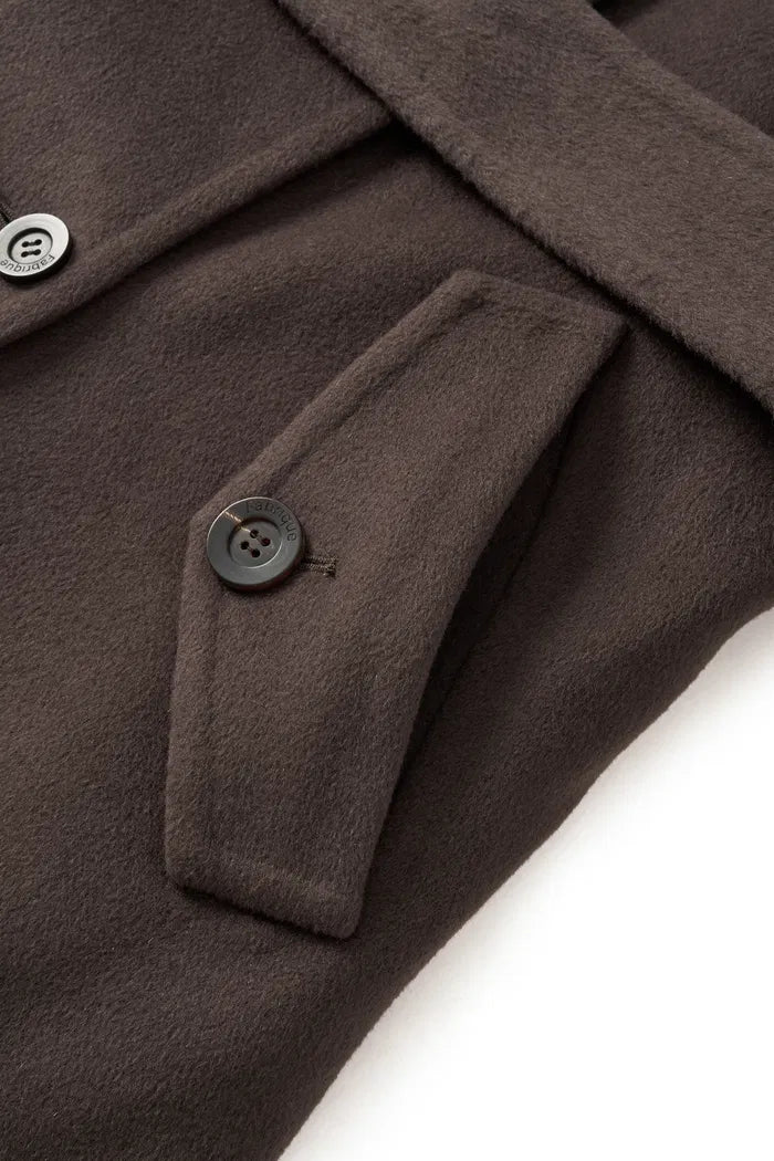 Double Breasted Long Coat in Double Face Merino Cashmere