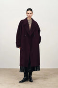 Double Faced Cocoon Coat in Merino Wool