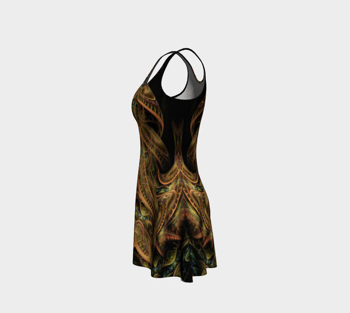 Dragon's Lair Fitted Flare Dress