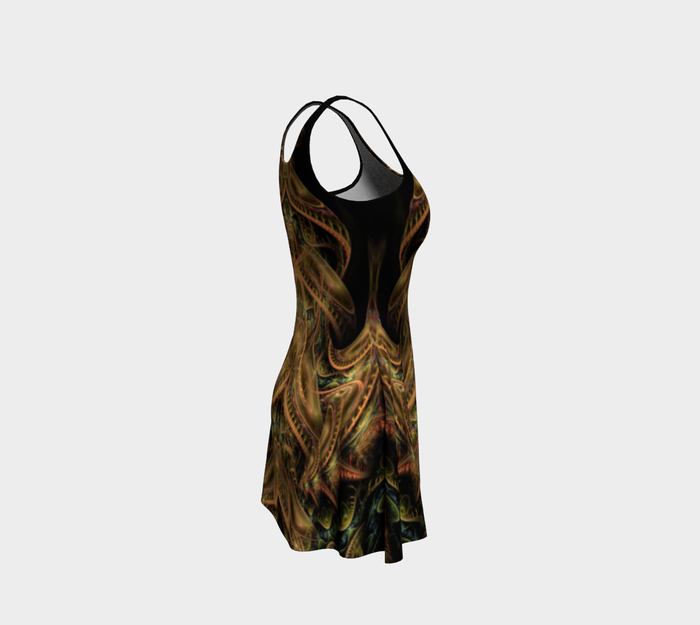 Dragon's Lair Fitted Flare Dress