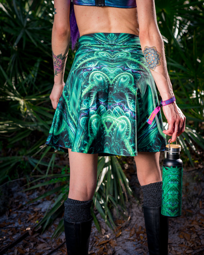 Dragon's Lair High Waist Flare Skirt