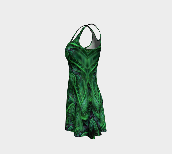 Dragon's Lair II Fitted Flare Dress