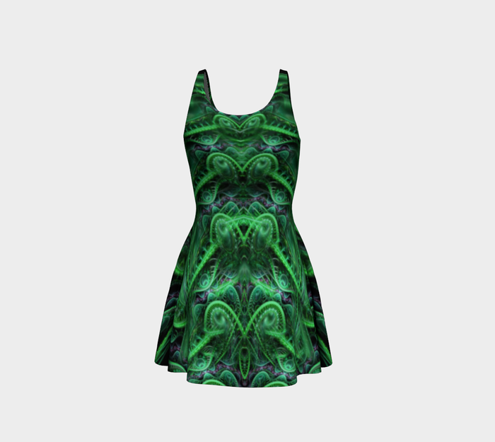 Dragon's Lair II Fitted Flare Dress