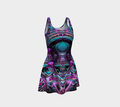 Drip Trip Fitted Flare Dress