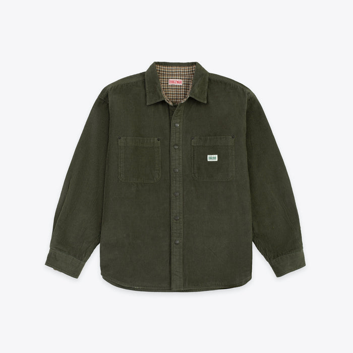 Dubbleware Lined Snap Overshirt - Sage Corduroy