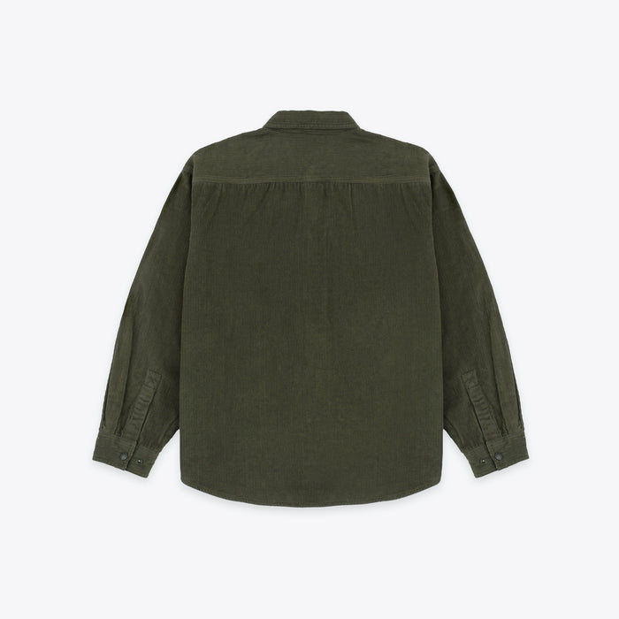Dubbleware Lined Snap Overshirt - Sage Corduroy