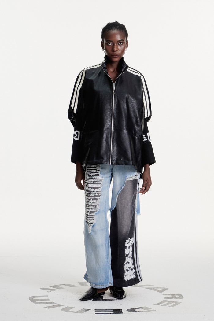 Edel Stand Collar Leather Jacket