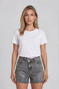 Eden Boyfriend Denim Shorts - Grey