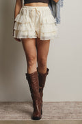 Ella Eyelet Ruffle Shorts