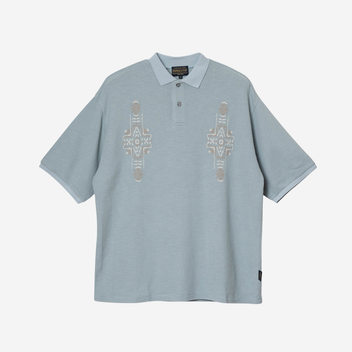 EMB POLO SHIRT - SLATE BLUE