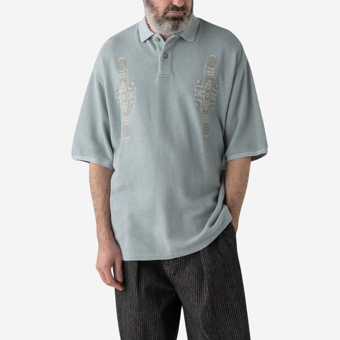 EMB POLO SHIRT - SLATE BLUE