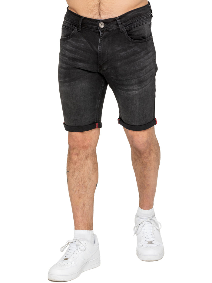 Enzo | Mens Denim Stretch Shorts
