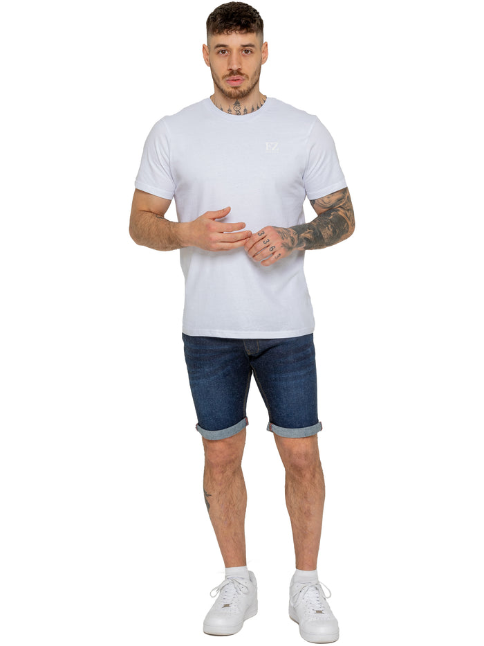 Enzo | Mens Denim Stretch Shorts