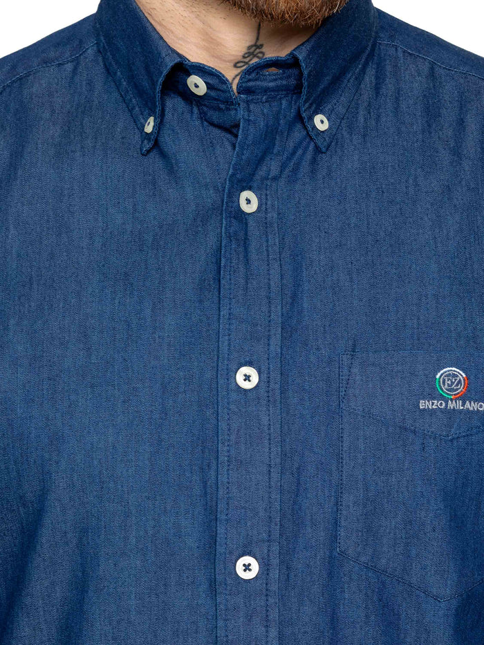 MSH5 SHIRTS Enzo | Mens Regular Fit Denim Shirt (Copy) ENZO RAWDENIM