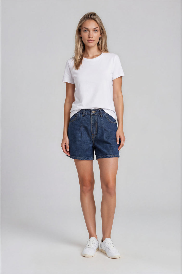 Erin Boyfriend Denim Shorts - Indigo