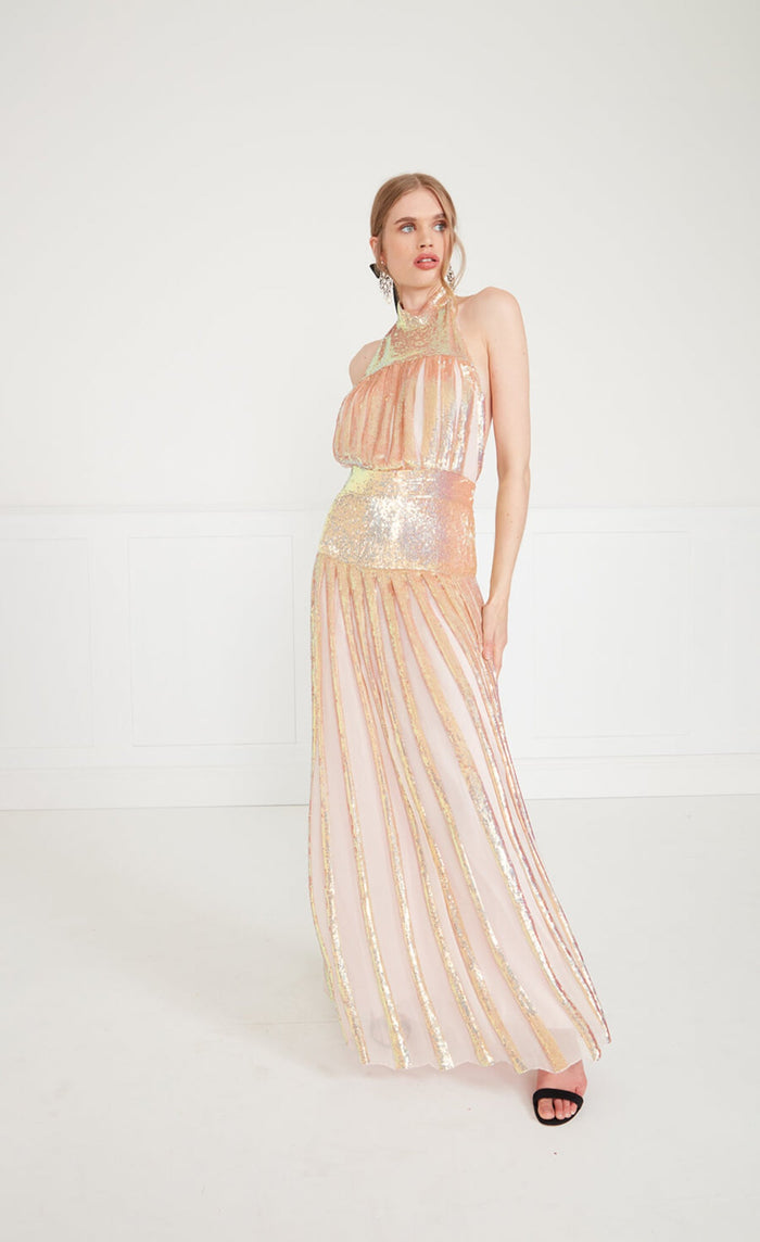 Filigree Dress - Iridescent Gold