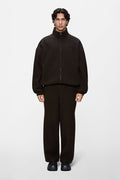 RAINS Fleece Zip Jacket Bark Long Sleeve