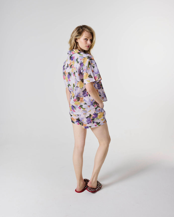 Flourish Adult Organic Cotton Short Sleeve Shirt & Short Pyjama Set
