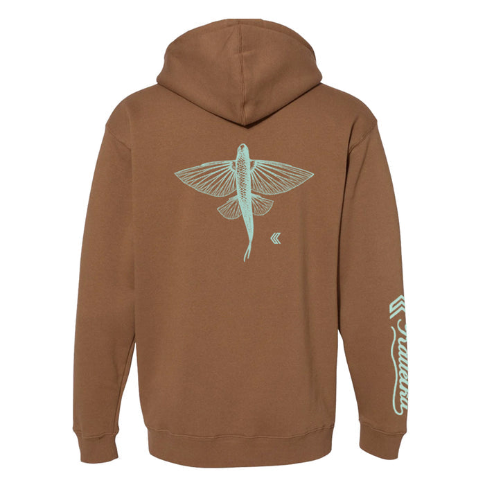 Flying Fish Hoodie - Saddle