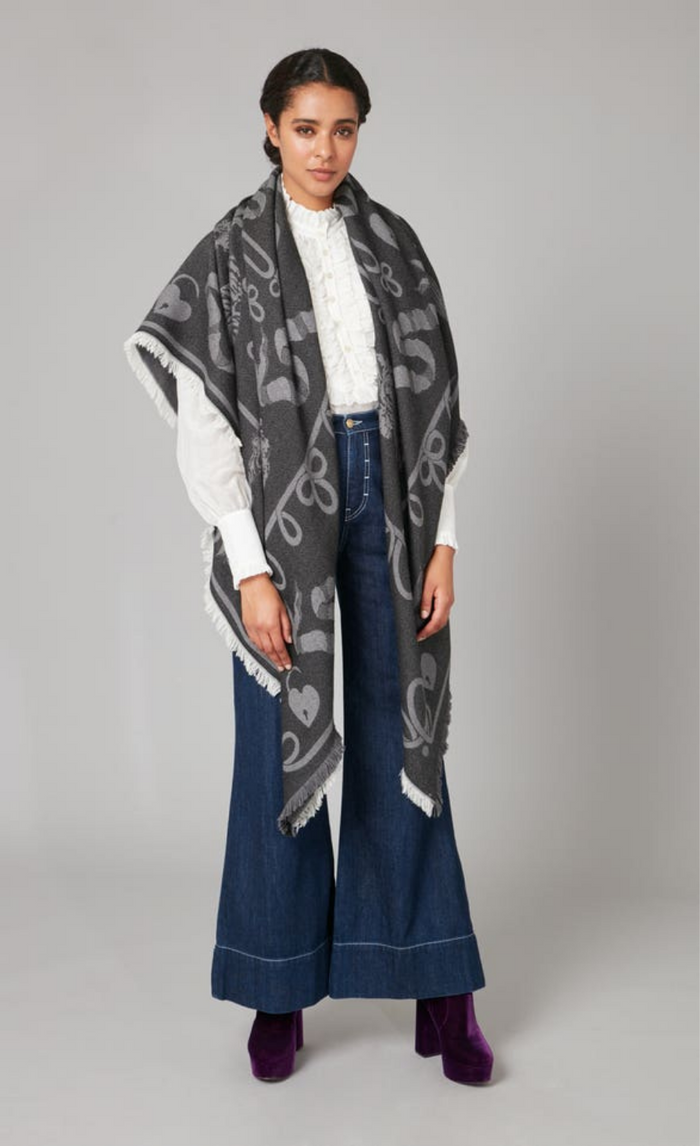 Fortune Blanket Scarf - Black