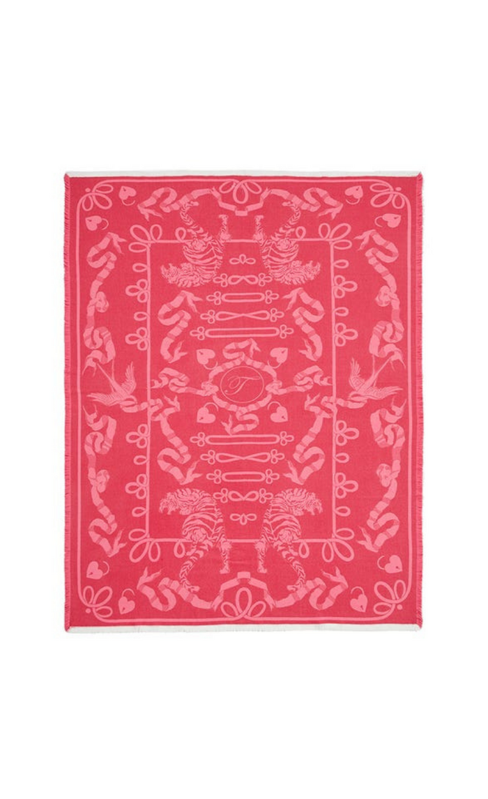Fortune Blanket Scarf - Raspberry