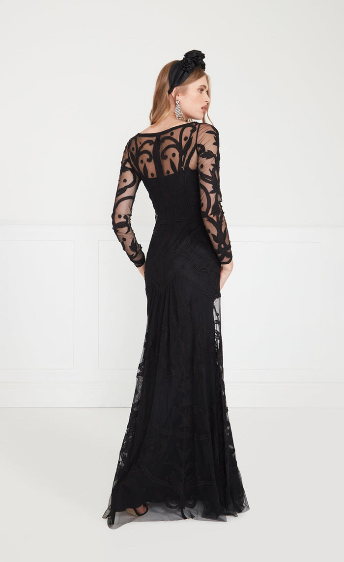 Francine Tattoo Dress - Black