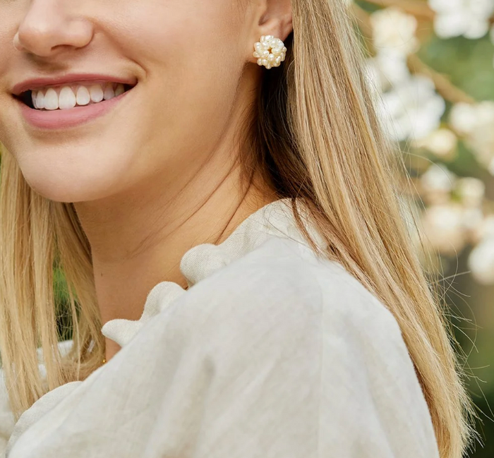 Freshwater Pearl Cluster Earring
