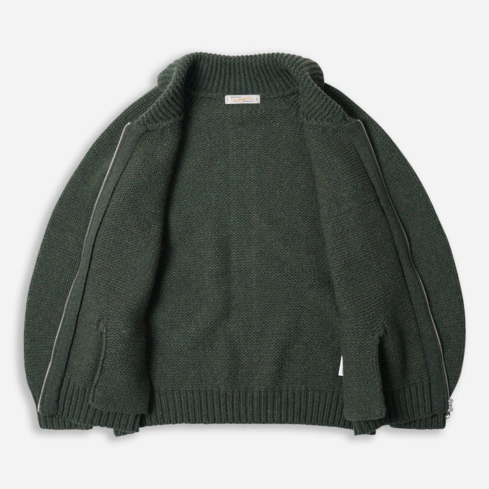 Frizmworks Heavy Cowichan Zip Up Cardigan - Forest Green