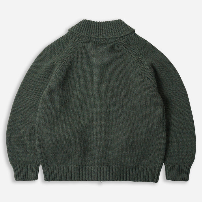 Frizmworks Heavy Cowichan Zip Up Cardigan - Forest Green