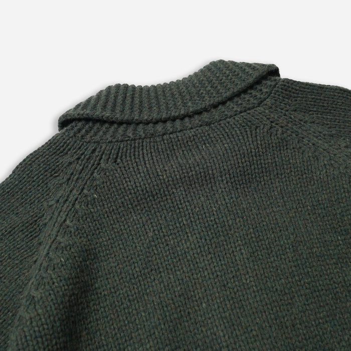 Frizmworks Heavy Cowichan Zip Up Cardigan - Forest Green