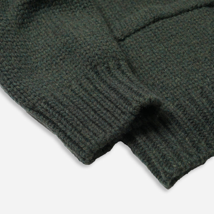 Frizmworks Heavy Cowichan Zip Up Cardigan - Forest Green
