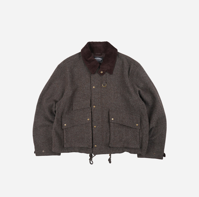 Frizmworks Herringbone Wool Hunting Jacket - Pine Brown