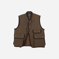Frizmworks Herringbone Wool Hunting Vest - Brown Green