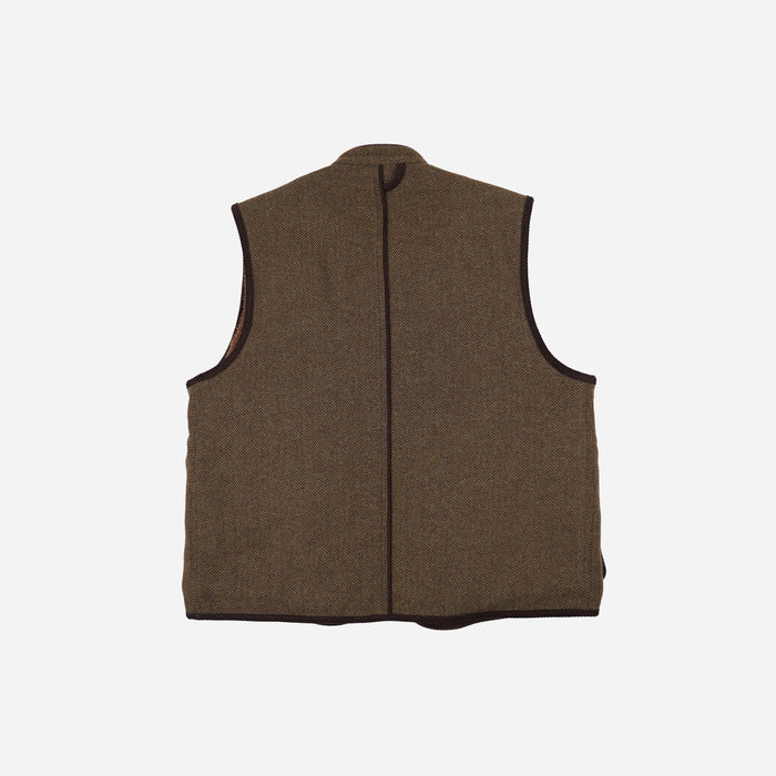 Frizmworks Herringbone Wool Hunting Vest - Brown Green