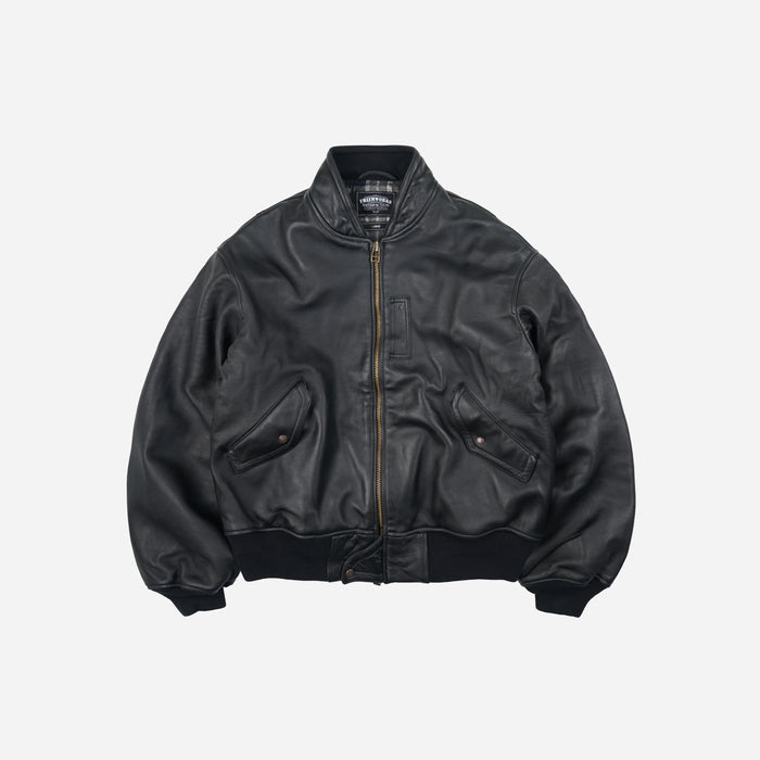 Frizmworks Lambskin Flight Jacket - Black