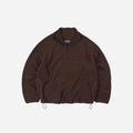 Frizmworks Mock Neck Fleece Anorak Parka - Brown