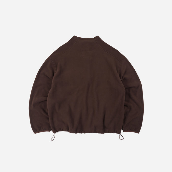 Frizmworks Mock Neck Fleece Anorak Parka - Brown