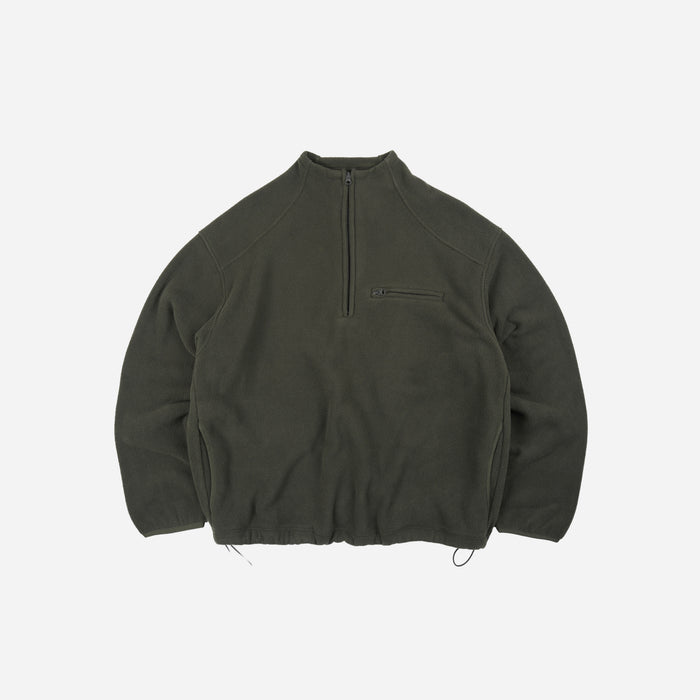 Frizmworks Mock Neck Fleece Anorak Parka - Dark Green